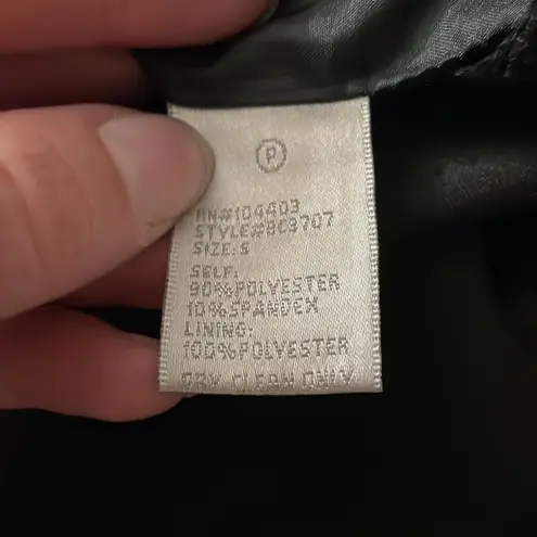 J.O.A. FAUX SUEDE FRINGE BLACK PULL ON SKIRT