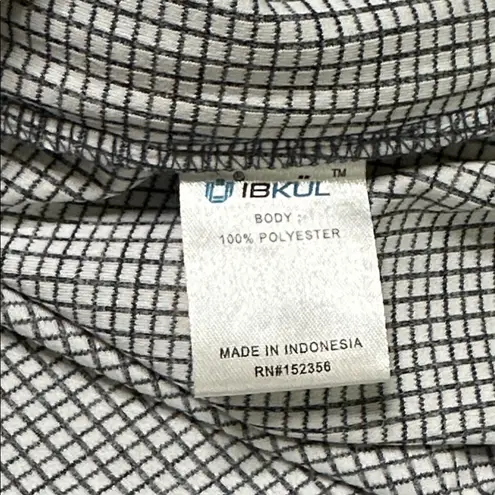 IBKUL Long Sleeve Thumbhole Golf Pullover Black Heather Gray Logo Size Medium