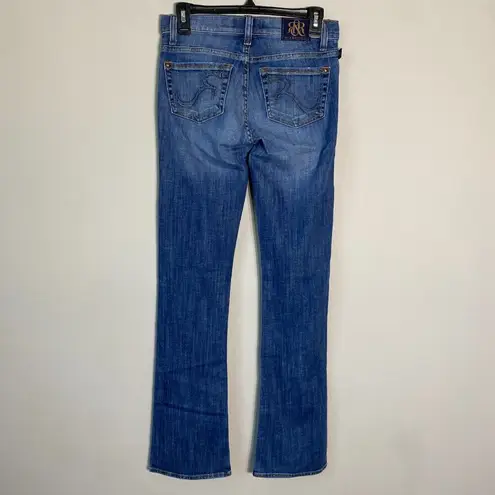 Rock & Republic  Kasandra Studded Bootcut Denim Blue Jeans Womens Size 4 Low Rise