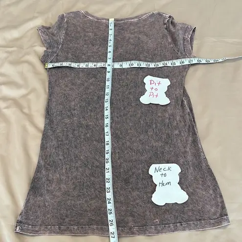 Liberation szS distressed tie dye embellished SS T difficult color to photo GUC