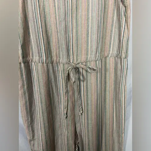 Drew Anthropologie Jumpsuit Romper Linen Blend Jogger Ankle Wide Leg Relax XS