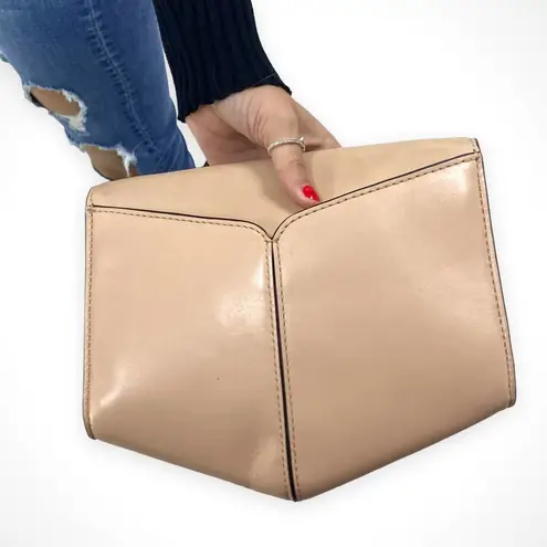 Sandro Beige Crossbody Bag With Gold Accent Strap