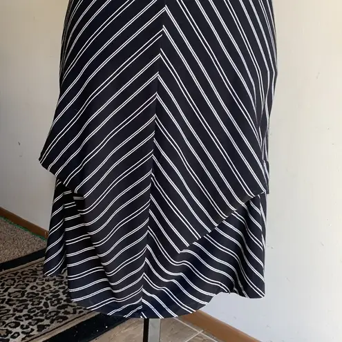 Habitat  Striped Black White Dress Size Large NWT