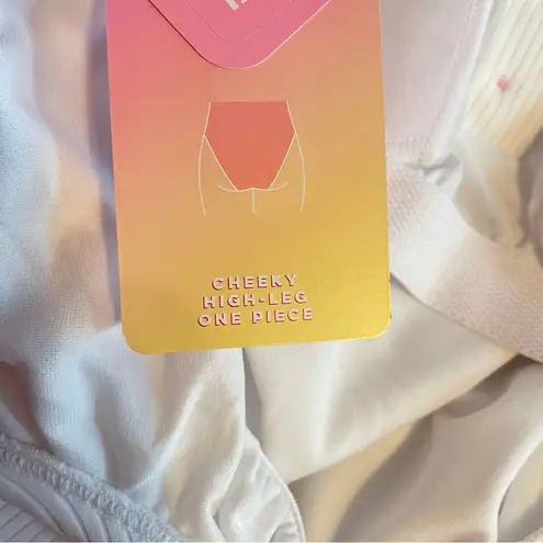 Stoney Clover Lane Stoney Clover x Target Pink Ribbed Cheeky High Leg One Piece swimsuit 16W 16 new