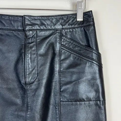 Nine West Vintage  100% Genuine Leather Mini Skirt Size 2 Size 27