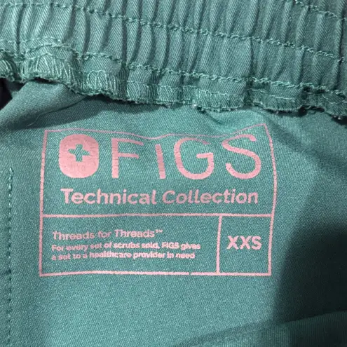 FIGS  Technical Collection Hunter Green Kade Cargo Scrub Pants Women's XXS