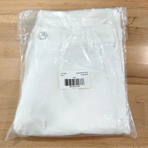 AYR The Beat Barrel Leg Ankle Crop Jean in Tofu White NEW size 23