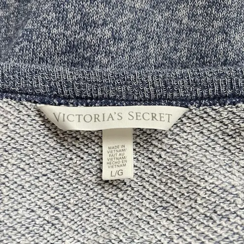 Victoria's Secret Victoria’s Secret Blue Heathered Cap Sleeve Terrycloth Sweatshirt