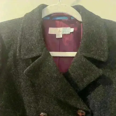 Boden Blazer Jacket Charcoal Gray Wool Short Double Breasted Size 6 US