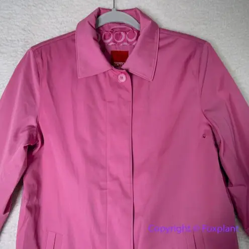 Esprit Vintage Women's Solid Pink Knee-Length Rain Coat, size S