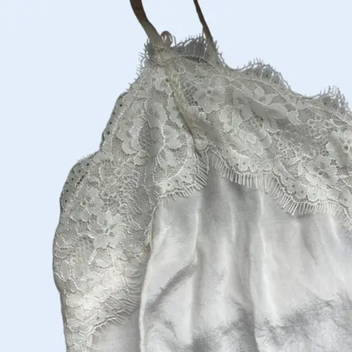 Wishlist Silky satin lace trim neckline y2k cami