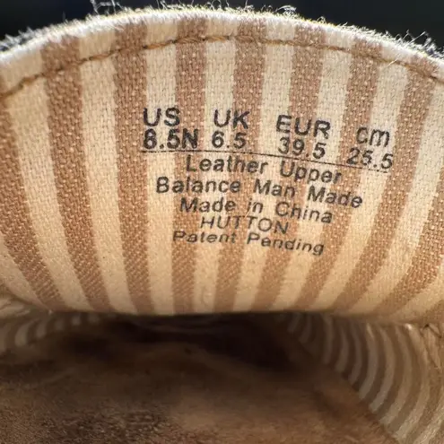 Naturalizer Hutton Leather Mule Loafers Navy Tan Size 8.5N Slip-On Comfort Shoes