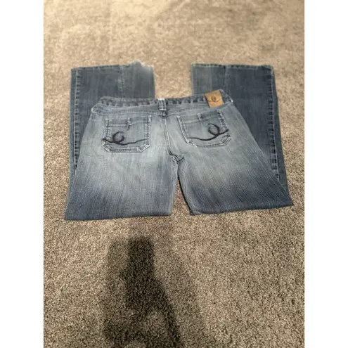 Hippie Vintage Y2K Low Rise Wide Leg Jeans Size 29 Style 563 Blue