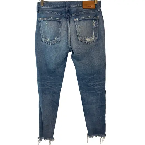 Moussy Vintage Isko Distressed Skinny Jeans Size 27 Medium Wash Blue