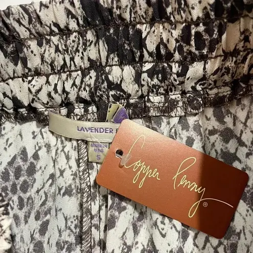 Lavender Brown NWT Effortless Chic Snake Print Pull On Jogger Pants