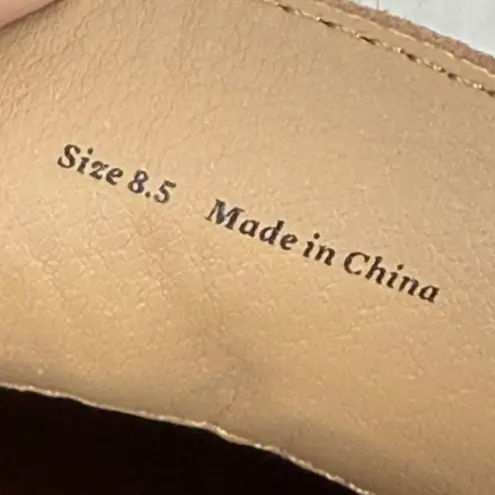 Dolce Vita Suede Loafers Lug Sole Square Toe Slip On Shoes Comfort Casual Brown Size 8.5