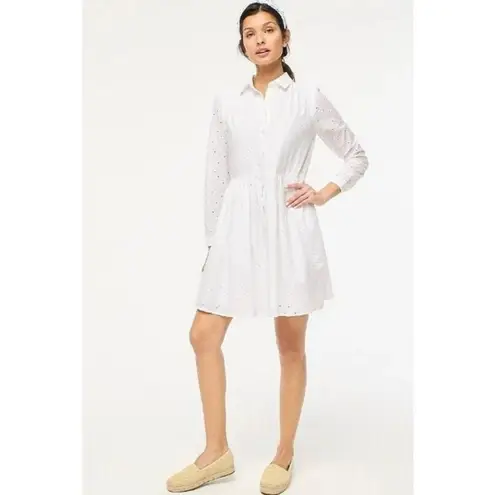 J Crew Eyelet Lace Mini Shirtdress Shirt