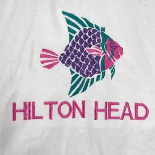 Vintage 80s Hilton Head Single stitch Tropical Fish T