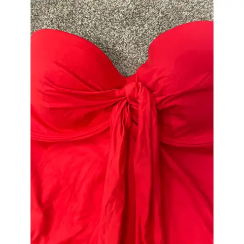 Coco reef Five Way Bra Sized Underwire Tankini Top in Classic Red,32/34D