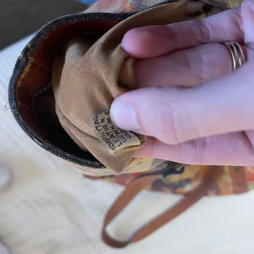 Patricia Nash Benvenuto Floral Shoulder Tote Bag 100% Italian Leather