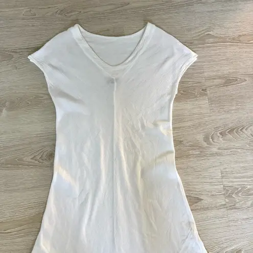 Oh My Gauze Cotton Midi Dress Size 1 S/M White Boho Lagenlook Beachy Coastal Size M