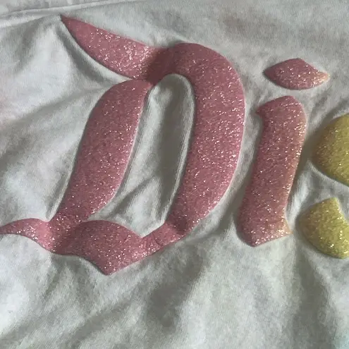 Spirit Jersey Disneyland Resort Parks Shirt Large Glitter Tie Dye Puffy Letters