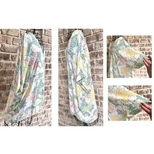 Jodifil Swimsuit Cover Up Medium NWT Dot Flowers Semi Sheer Beach Cruise Islands White Size undefined