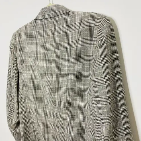 Vintage Carroll Reed Wool Blazer Gray Plaid Preppy Academia Clueless Style Sz 10 White