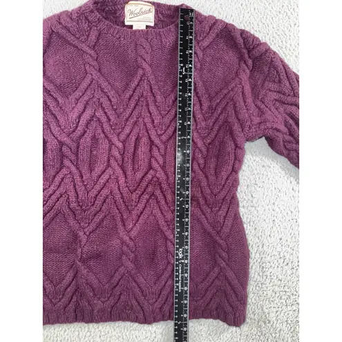 Woolrich Sweater Women Small Chunky Cable Knit Lambs Wool Angora Vintage