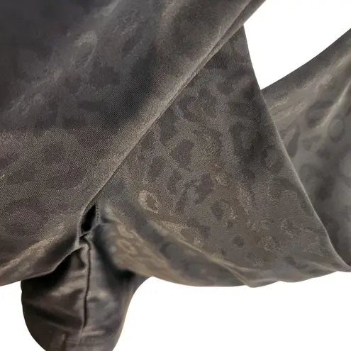 Kiava Black Leopard Criss Cross Convertible Sexy Halter Wrap Bikini Top Size XL