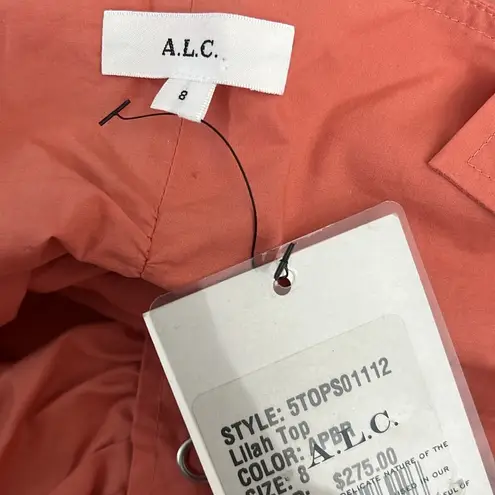 ALC Frank A.L.C. Lilah Cotton Sweetheart Top in Apricot Size 8 New w/Tag Retail $275