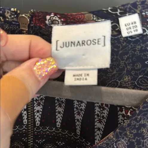 NWOT Patterned Navy and Pink Sheer Dress or Long Tunic