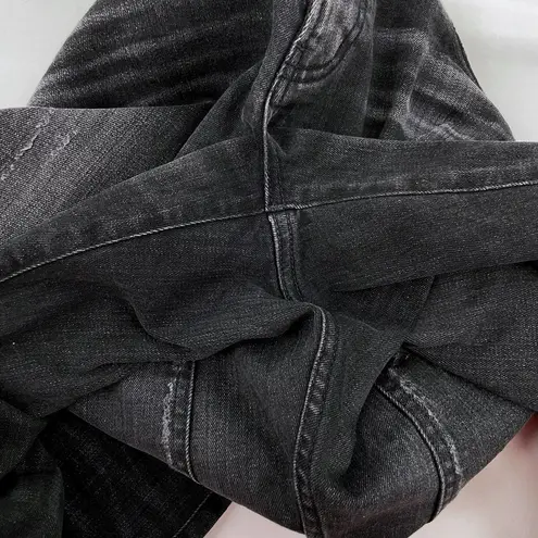 Moussy Vintage Black Jeans Distressed Straight Style 025EAC12