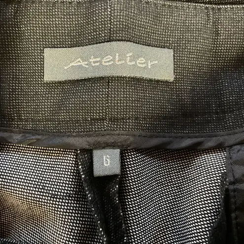 Atelier Urban Outfitters Women's Dress Pants Size 6 Gray Flat Front Straight Leg Black