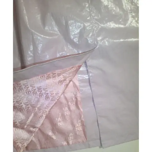 New NWT $495 Jane Post Iconic Light Slicker Rain Coat Trench Womens M Blush Pink Size M