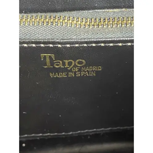 Vintage 1950s Tano Of Madrid Handbag Made in Spain Tapestry Hard Shell Bag Red