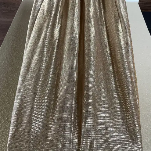 Hayley Paige Occasions Formal Off Shoulder Or Strapless Dress Style 52002 Gold 0
