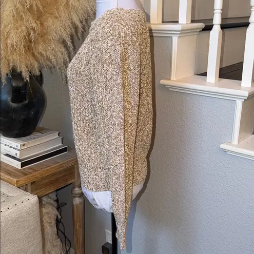 Free People  Electric City Crew Neck Pullover Sweater Gold Combo Size Small