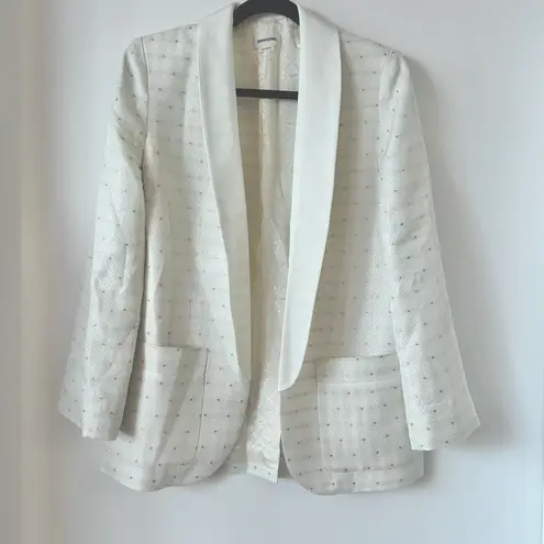 Zadig & Voltaire Verdun Jac Star White & Gold Blazer Tuxedo Jacket Size 36