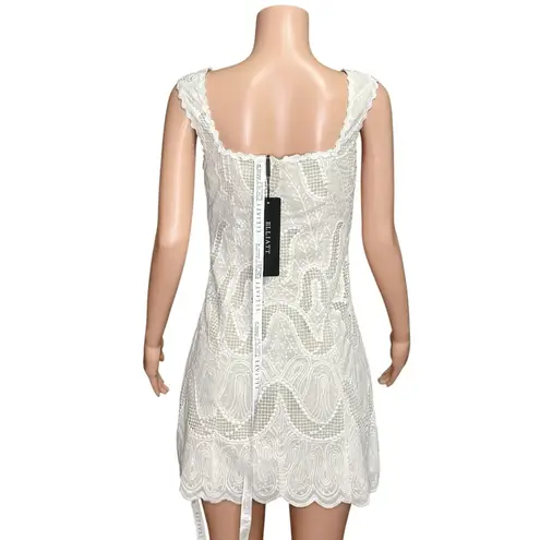 Elliatt Eliza Lace Lattice Mini Dress, Ivory, Medium