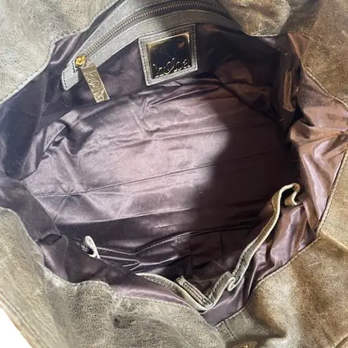 Kooba Brown Leather Snakeskin Tote Shoulder Bag Women