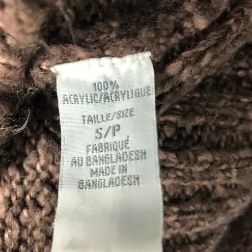 Suzy Shier Brown V-Neck Chunky Sweater Size Small