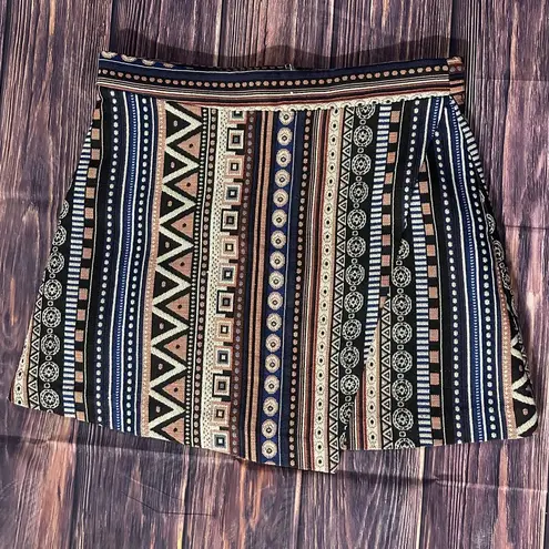 fab'rik  Mini Wrap Skirt Vibrant Colors Size Medium