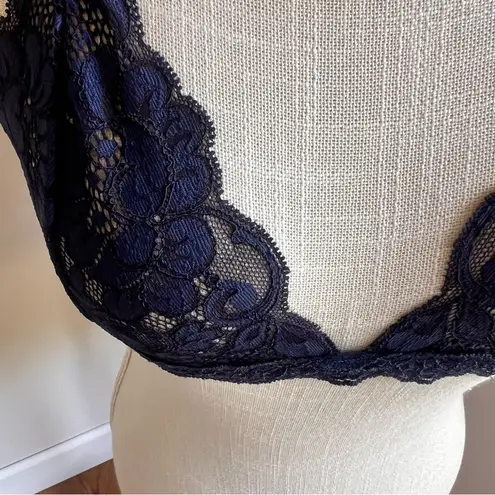 HAH Chi Navy Bralette Size Medium SKU#S2480 Blue