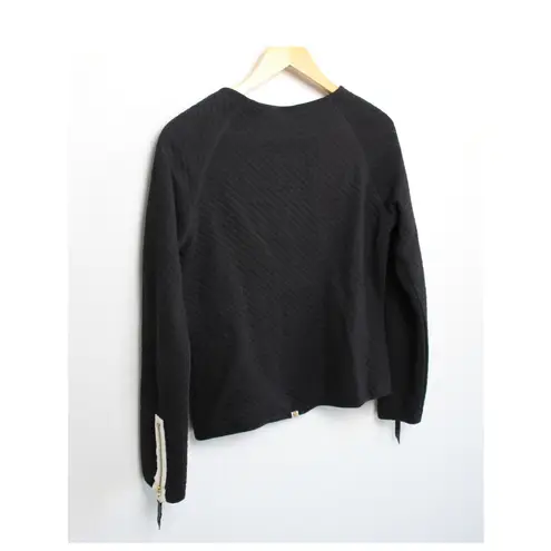 Coco + Carmen Coco + Carmen Quilted Womens Size S/M Black Top Gold Zippers