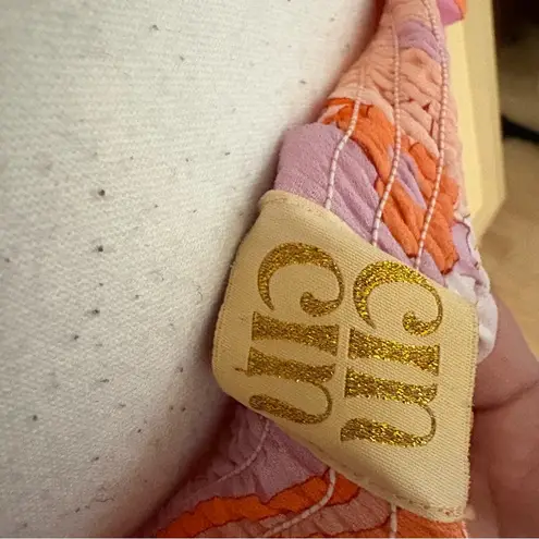 CIN CIN Vagabond Maxi Skirt in Bloom Sheer Colorful Size Medium‎ Orange