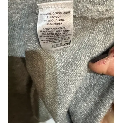 Caslon Women's Gray Cowl Neck Poncho Cape Pullover Sweater Plus Size 0X/1X