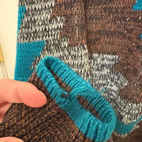 Southwestern Aztec COOGI Sweater Crewneck Earthtones Women’s Small Brown