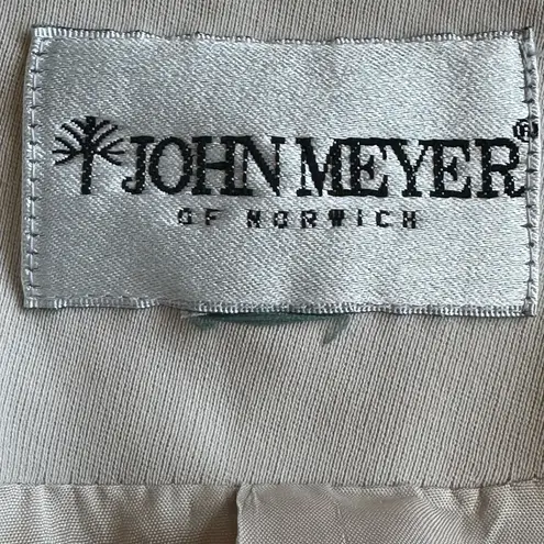 JOHN MEYER OF NORWICH Beige Long Coat & 2 Big Pockets Reverse Hiden Buttons.Sz L Size L