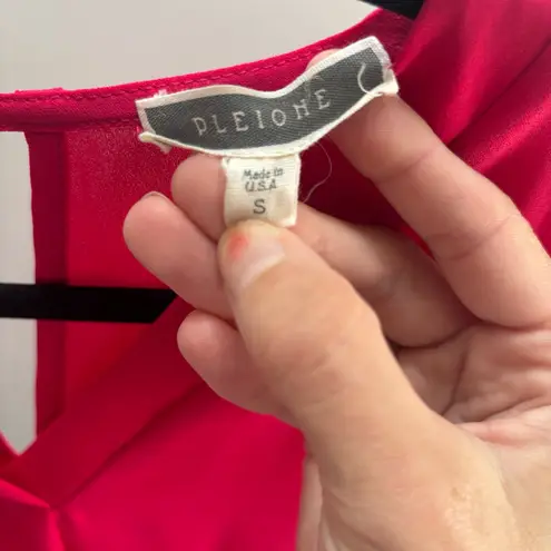 Pleione Anthropologie Pink Sleeveless Cutout Blouse